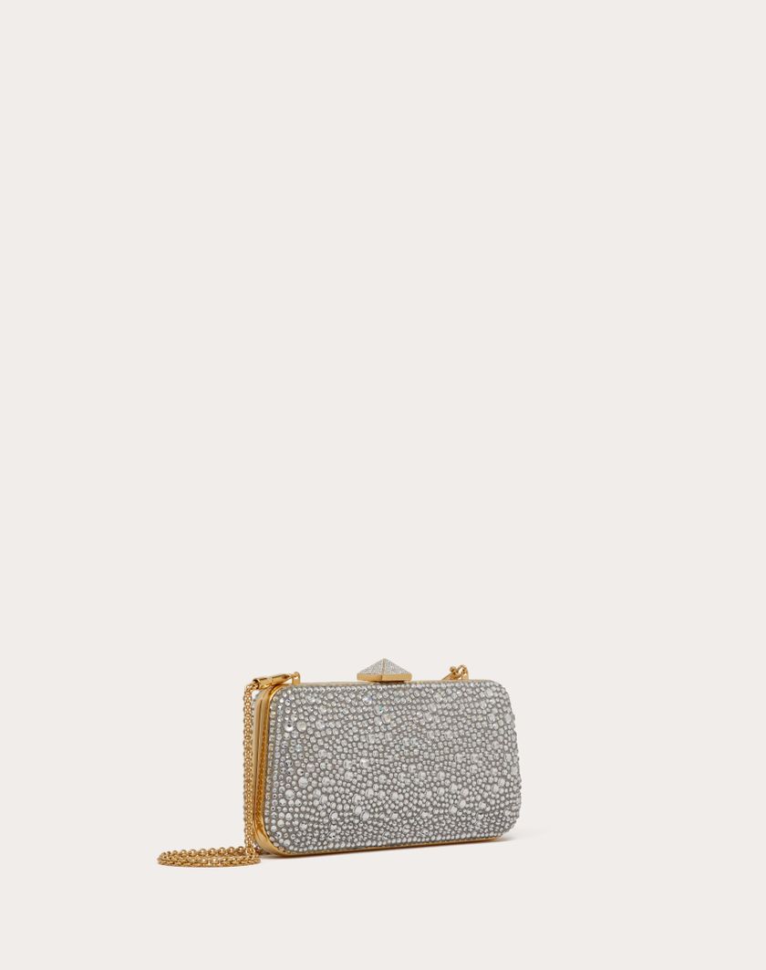 Valentino Handbags Minaudiere Carry Secrets Con Strass per Donna in Crystal | Valentino IT Prezzo Ridotto