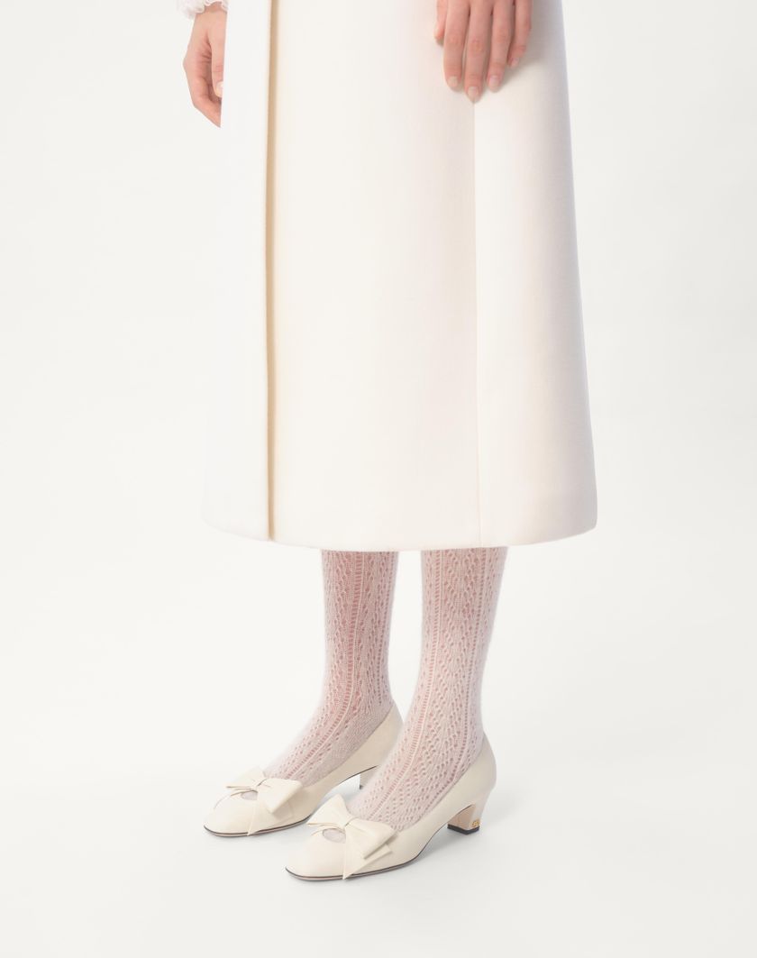 Valentino Handbags Décolleté Bowow In Capretto 45mm per Donna in Water Rose | Valentino IT Online