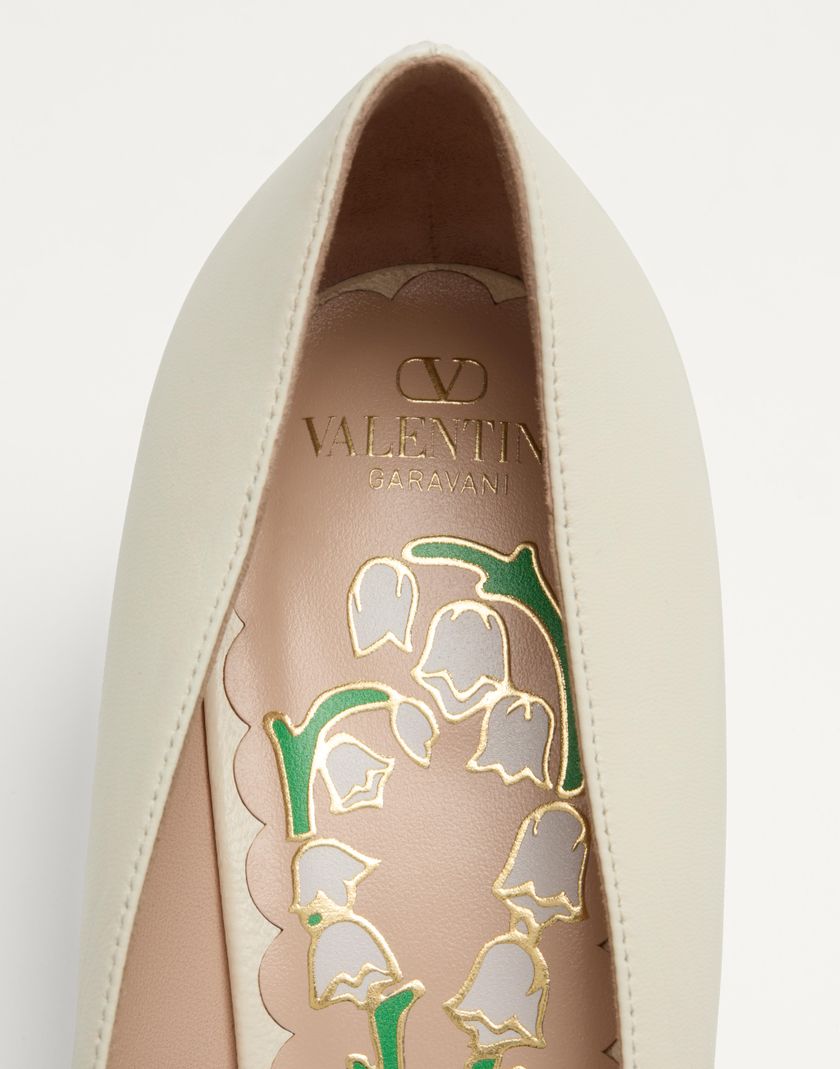 Valentino Handbags Décolleté Bowow In Capretto 45mm per Donna in Water Rose | Valentino IT Online