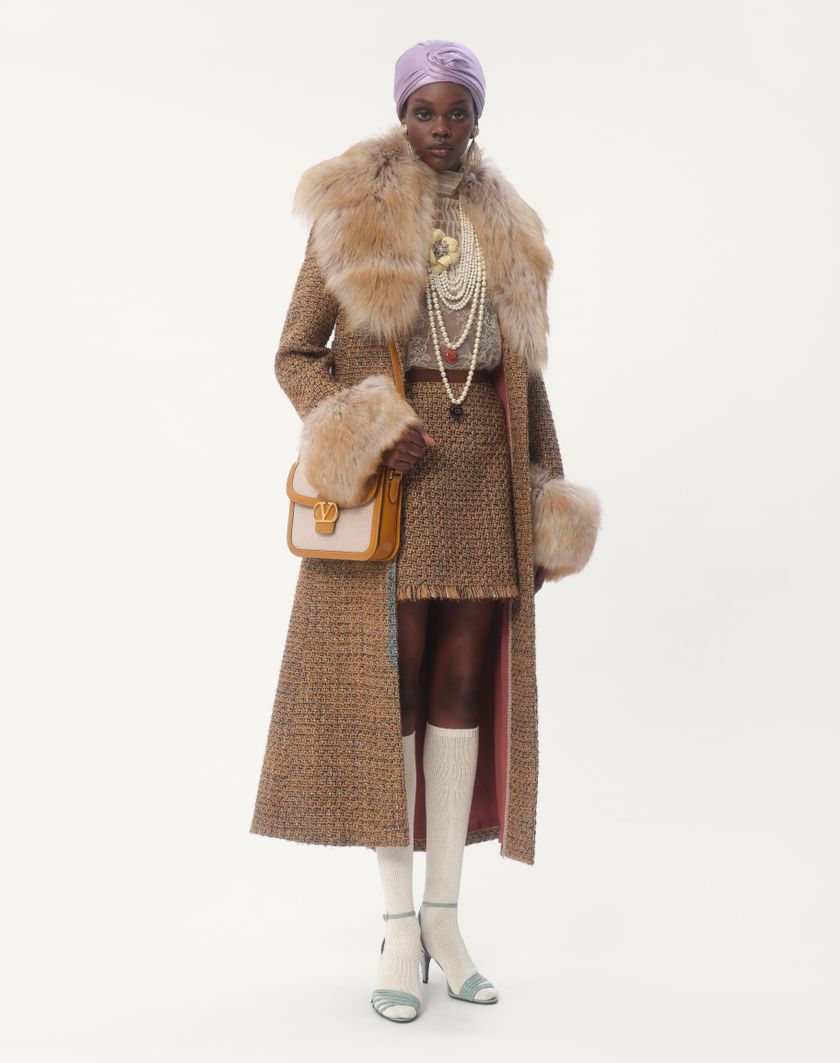 Valentino Handbags Gonna In Fantasy Tweed per Donna in Marrone/multicolor | Valentino IT Hotsell
