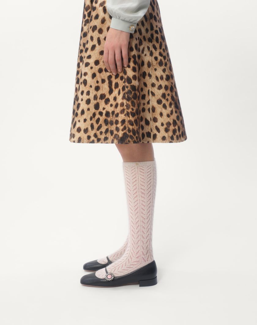 Valentino Handbags Gonna In Panno Stampato Giaguaro Spots per Donna in Animalier | Valentino IT Vendita Economica