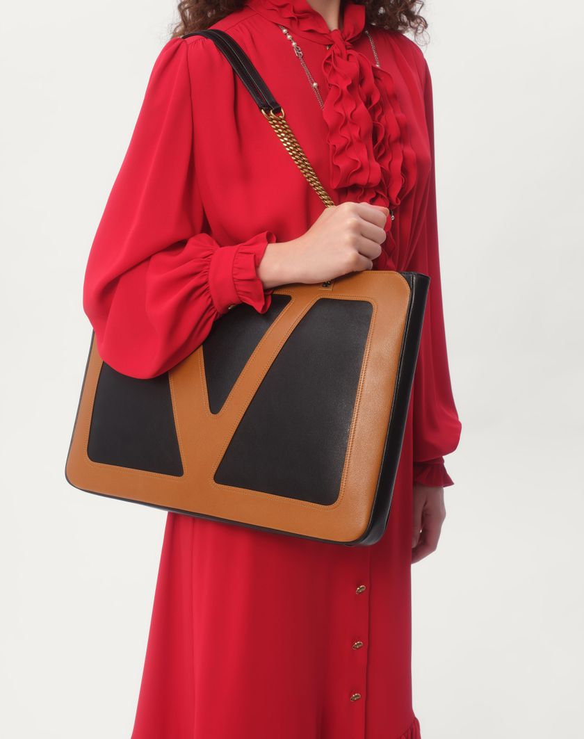 Valentino Handbags Abito Midi In Georgette per Donna in Rosso | Valentino IT I Più Venduti