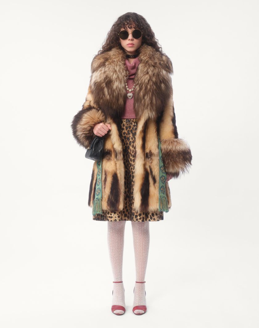 Valentino Handbags Cappotto In Shearling per Donna in Beige/marrone | Valentino IT Moda