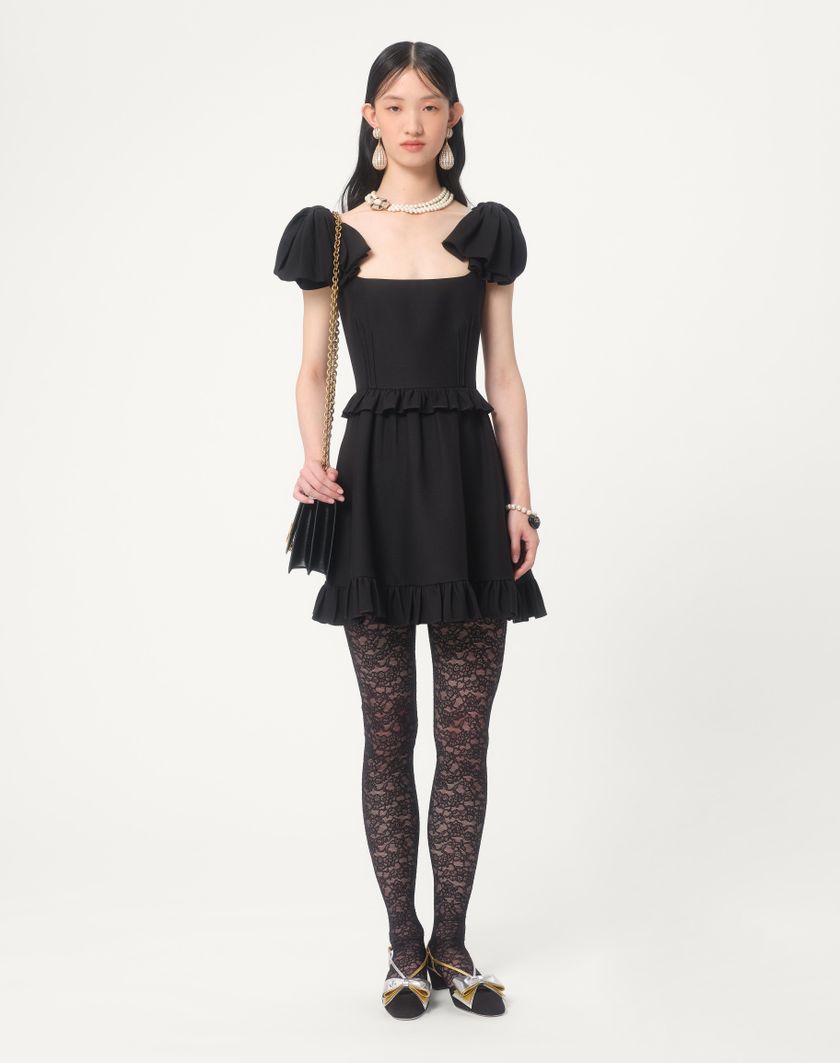 Valentino Handbags Abito Corto In Crepe Couture per Donna in Nero | Valentino IT Spedizione Gratuita