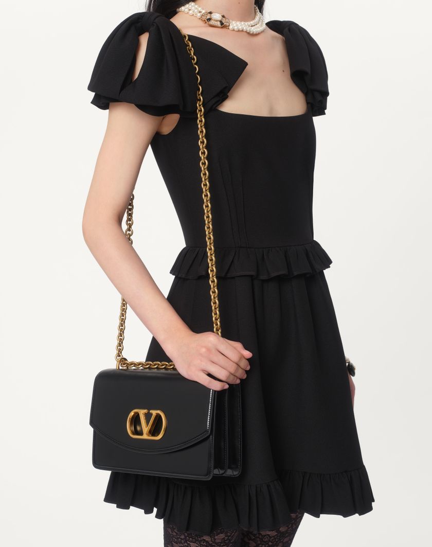 Valentino Handbags Abito Corto In Crepe Couture per Donna in Nero | Valentino IT Spedizione Gratuita