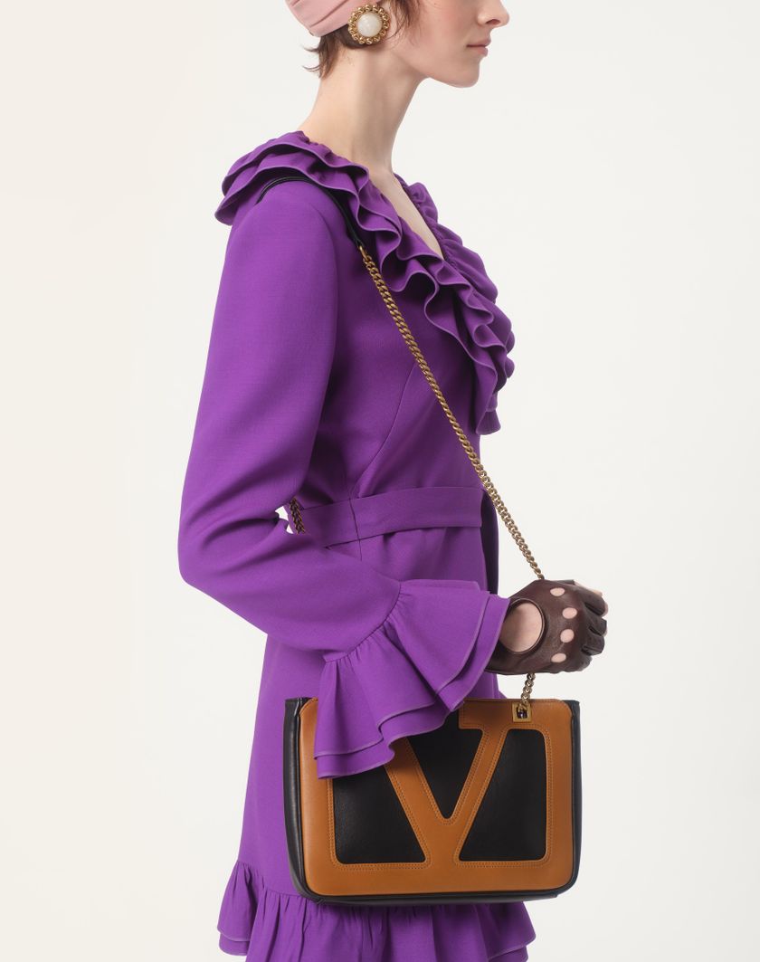 Valentino Handbags Abito Corto In Crepe Couture per Donna in Rosso | Valentino IT Negozi Online
