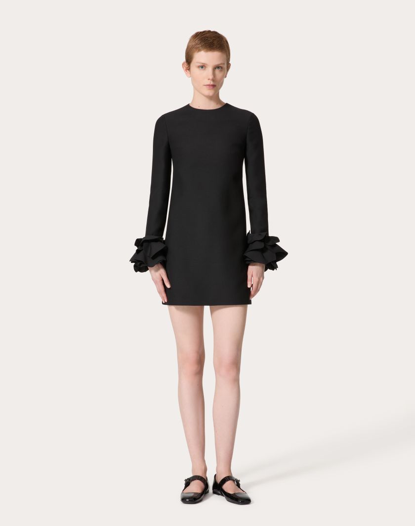 Valentino Handbags Abito Corto In Crepe Couture Ricamato per Donna in Nero | Valentino IT Fino Al -60%
