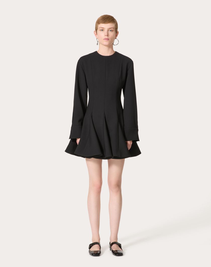 Valentino Handbags Abito Corto In Luxury Crepe per Donna in Nero | Valentino IT Affare Del Giorno