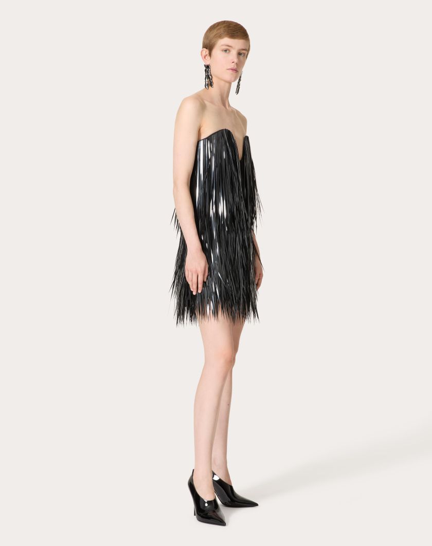 Valentino Handbags Abito Corto In Organza Ricamato per Donna in Nero | Valentino IT Offerte
