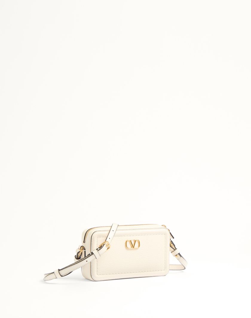 Valentino Handbags Mini Borsa A Tracolla Valentino Garavani Alltime In Vitello Granato per Donna in Avorio | Valentino IT In Saldo