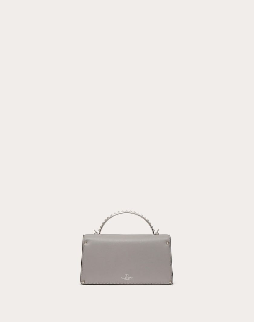 Valentino Handbags Mini Borsa A Mano Rockstud In Vitello per Donna in Grigio | Valentino IT Nuova