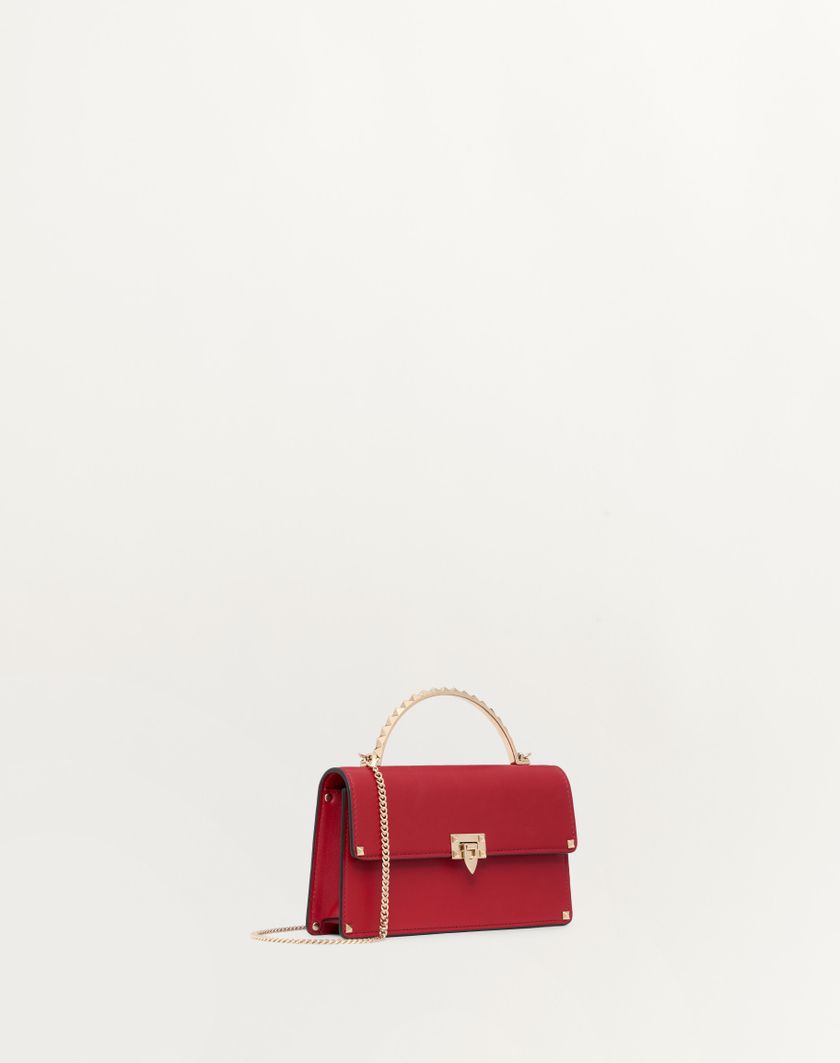 Valentino Handbags Mini Borsa A Mano Rockstud In Vitello per Donna in Rosso V. | Valentino IT Moda