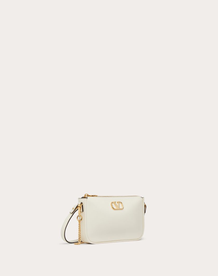 Valentino Handbags Mini Borsa Con Tracolla Vlogo Signature In Vitello per Donna in Avorio | Valentino IT Fino Al -60%