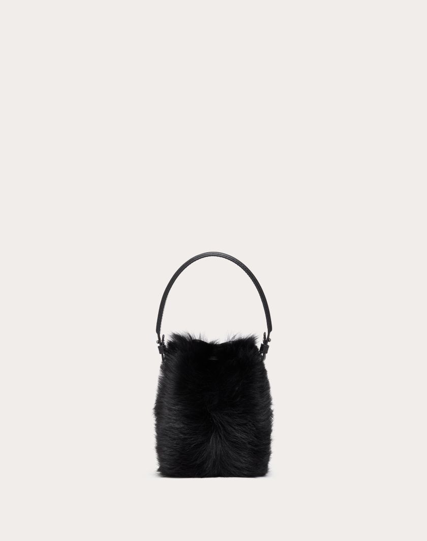 Valentino Handbags Mini Borsa A Secchiello Vlogo Signature In Montone per Donna in Nero | Valentino IT Shopping Online