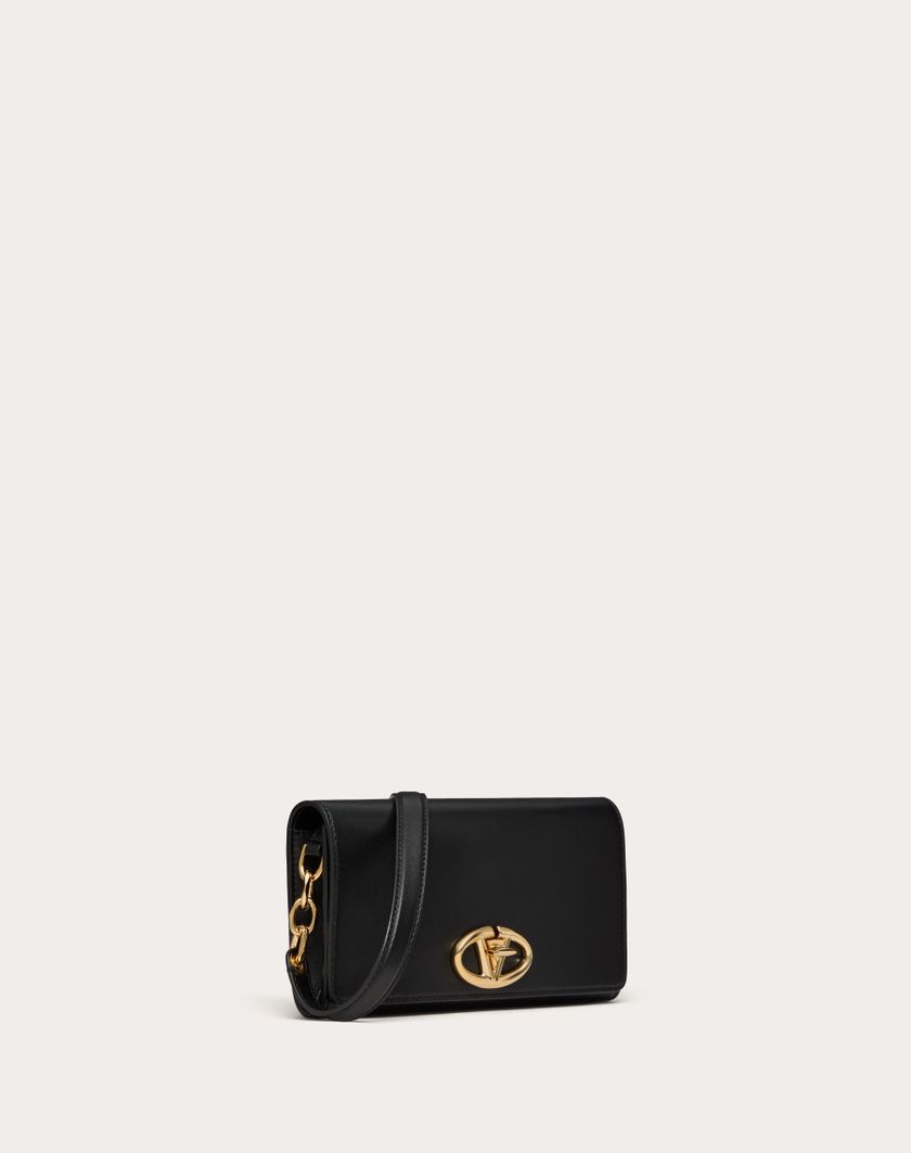 Valentino Handbags Portafoglio Con Tracolla Vlogo The Bold Edition In Nappa per Donna in Rose Quartz | Valentino IT Convenienza