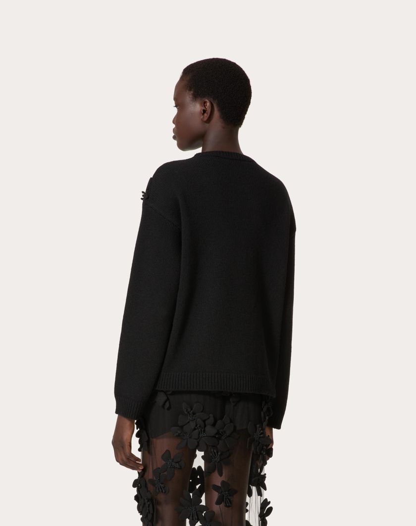 Valentino Handbags Maglia In Lana Ricamata per Donna in Nero | Valentino IT Hotsell
