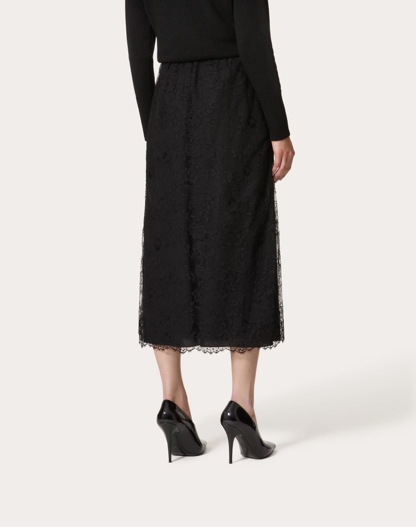 Valentino Handbags Gonna Midi per Donna in Nero | Valentino IT Saldi Di Fabbrica