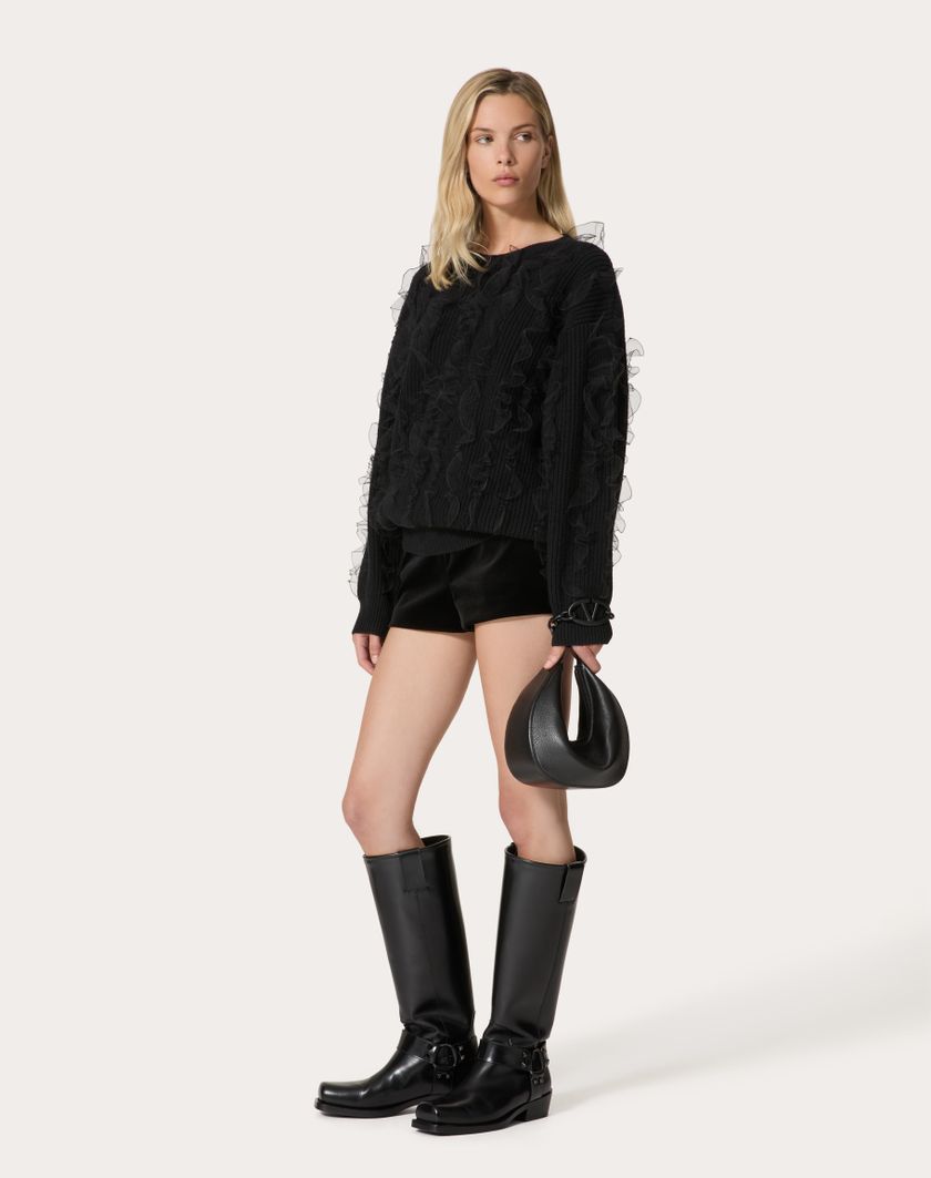 Valentino Handbags Short In Velluto per Donna in Nero | Valentino IT Vendite Flash