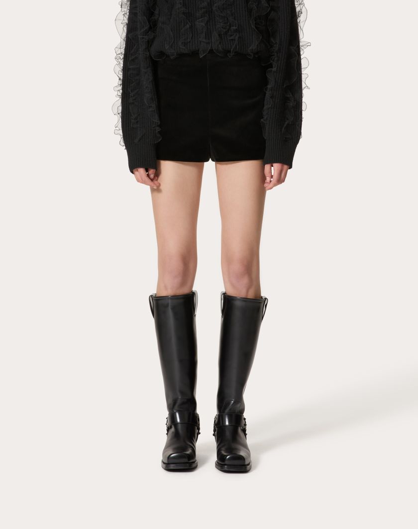 Valentino Handbags Short In Velluto per Donna in Nero | Valentino IT Vendite Flash