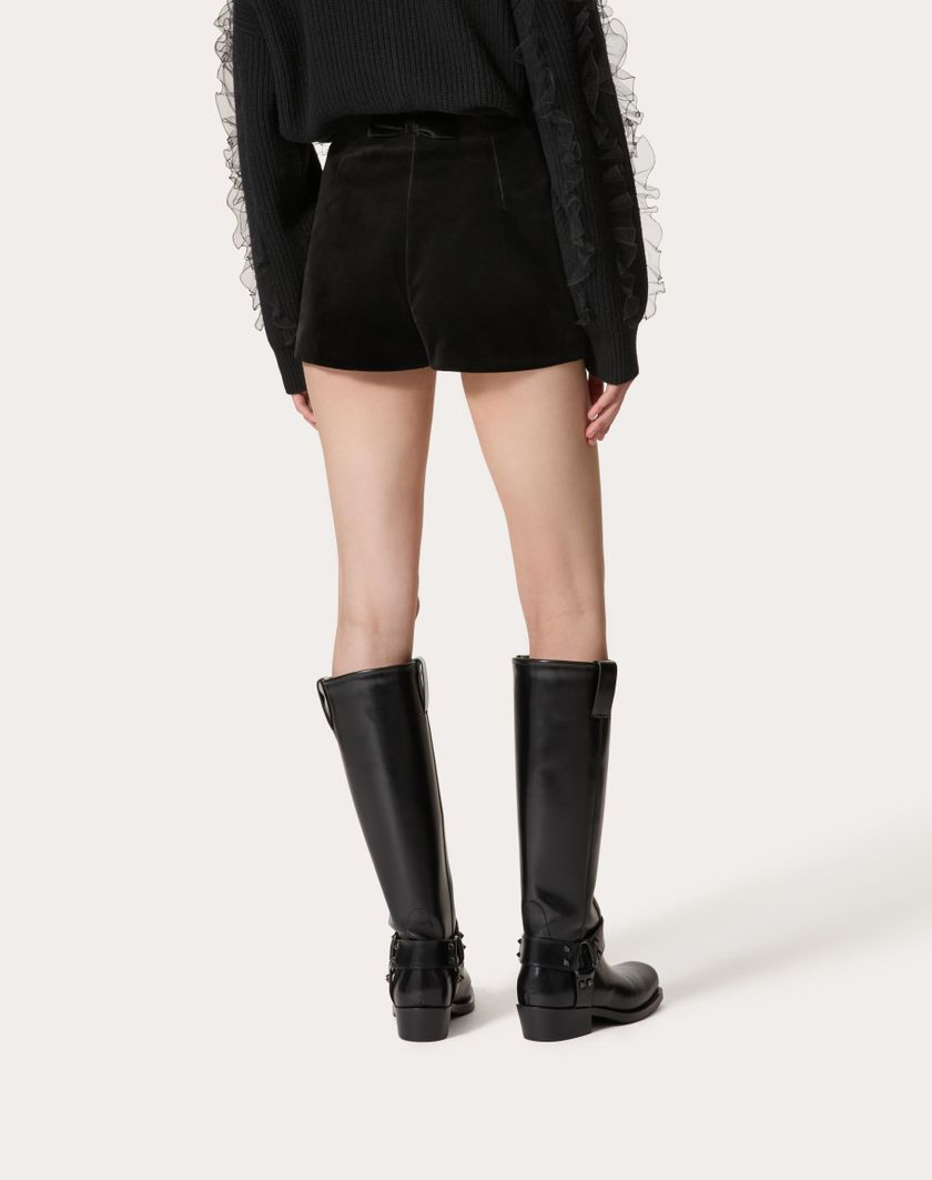 Valentino Handbags Short In Velluto per Donna in Nero | Valentino IT Vendite Flash
