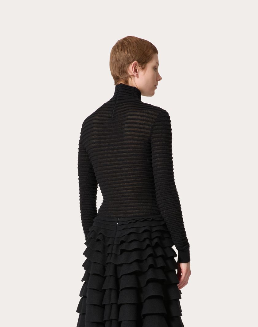 Valentino Handbags Maglia In Viscosa E Lana per Donna in Nero | Valentino IT Nuova