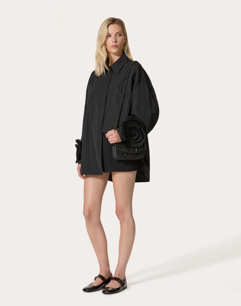 Valentino Handbags Giubbino In Micro Faille per Donna in Nero | Valentino IT Qualità