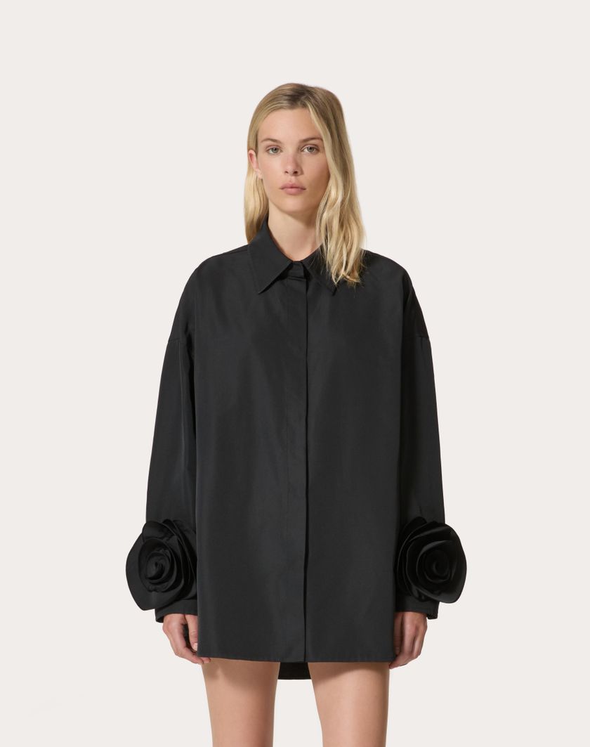 Valentino Handbags Giubbino In Micro Faille per Donna in Nero | Valentino IT Qualità
