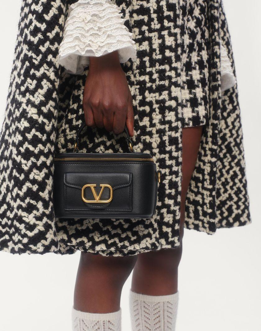 Valentino Handbags Camicia In Georgette per Donna in Nero/avorio | Valentino IT Pezzi Unici