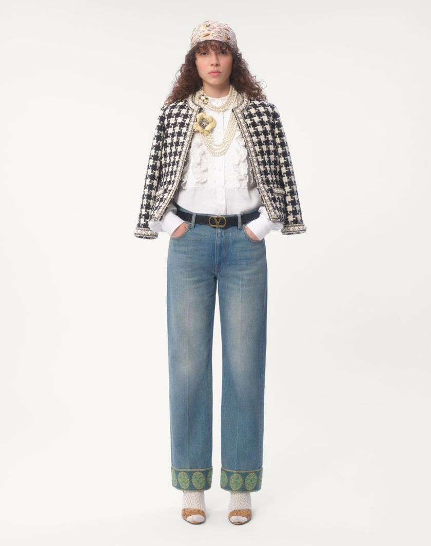 Valentino Handbags Top In Cotone E Lino Ricamato per Donna in Bianco | Valentino IT Soddisfazione Garantita