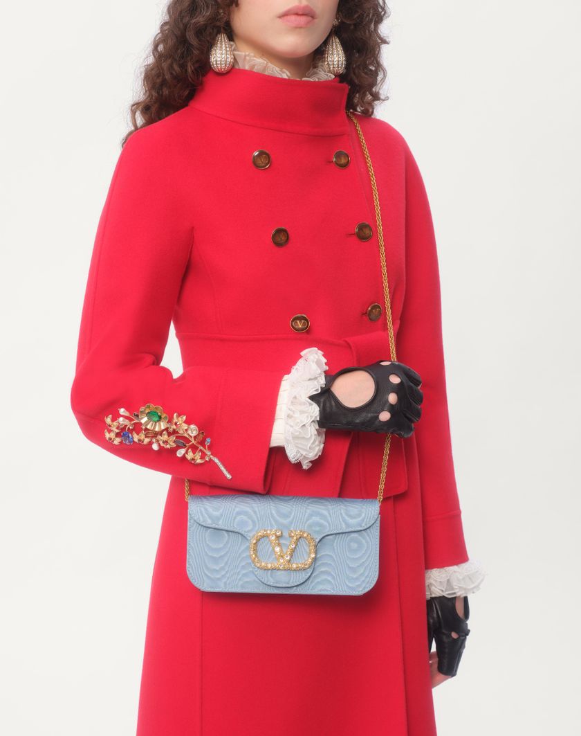 Valentino Handbags Cappotto In Compact Drap per Donna in Rosso | Valentino IT Promozione Limitata
