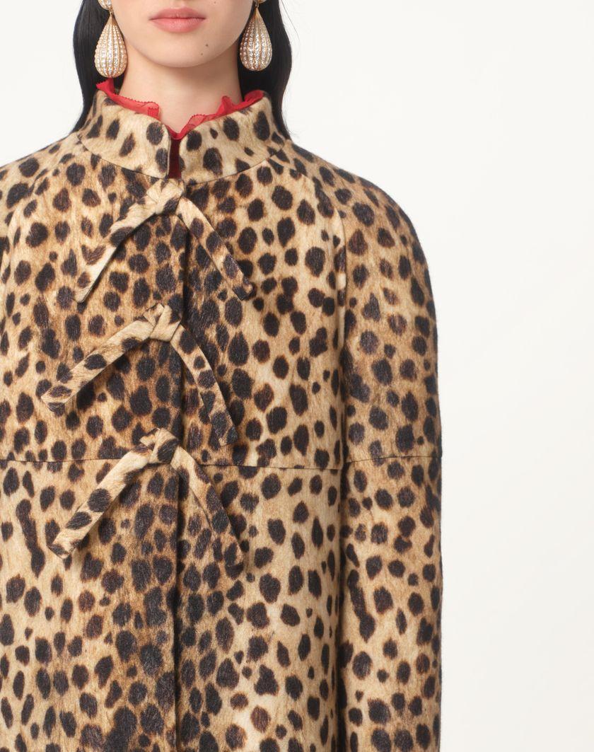 Valentino Handbags Cappotto In Panno Stampato Giaguaro Spots per Donna in Animalier | Valentino IT Fino Al -60%