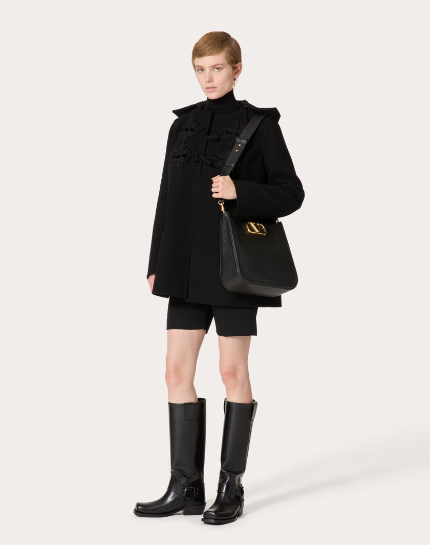 Valentino Handbags Hobo Valentino Garavani Alltime In Vitello Granato per Donna in Nero | Valentino IT Vendita Economica
