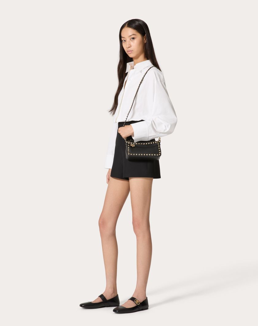 Valentino Handbags Borsa Piccola A Tracolla Rockstud In Vitello Granato per Donna in Nero | Valentino IT I Più Venduti