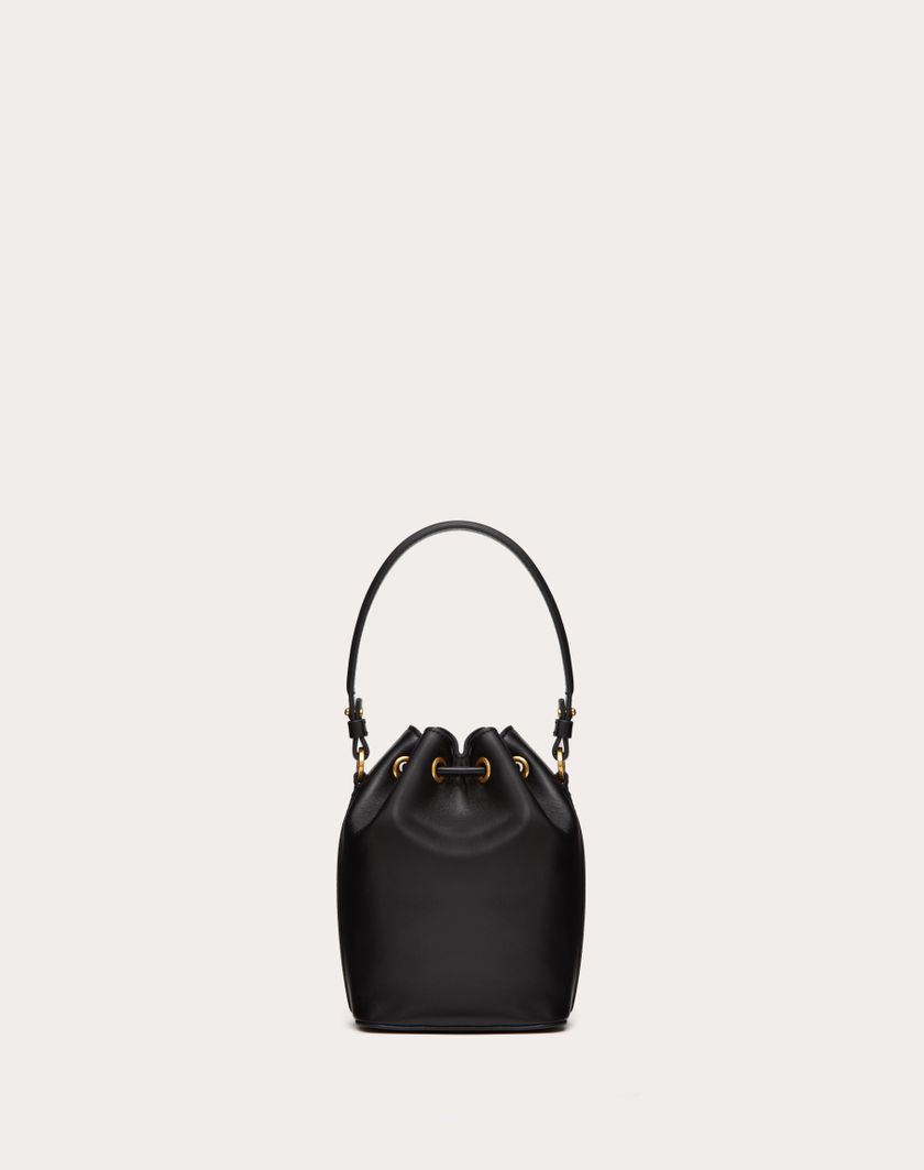 Valentino Handbags Mini Borsa A Secchiello Vlogo Signature In Nappa per Donna in Nero | Valentino IT Negozi Online