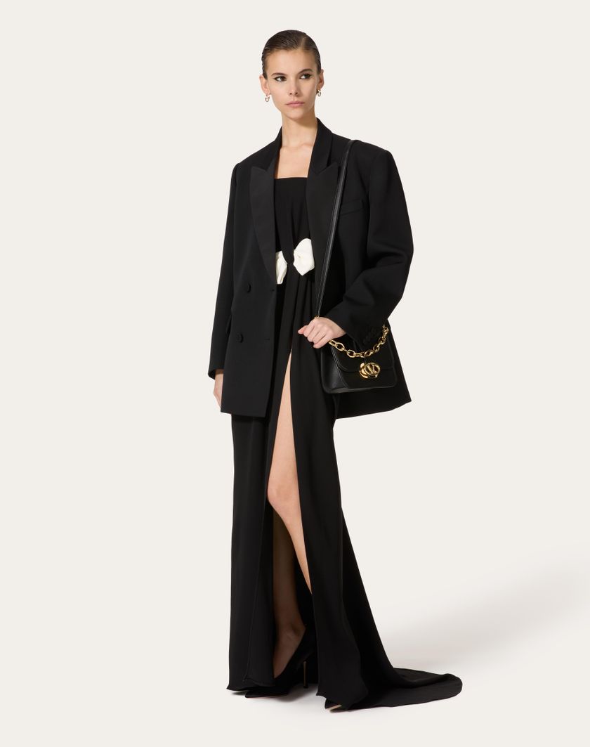 Valentino Handbags Abito Da Sera In Cady Couture per Donna in Nero | Valentino IT Presa