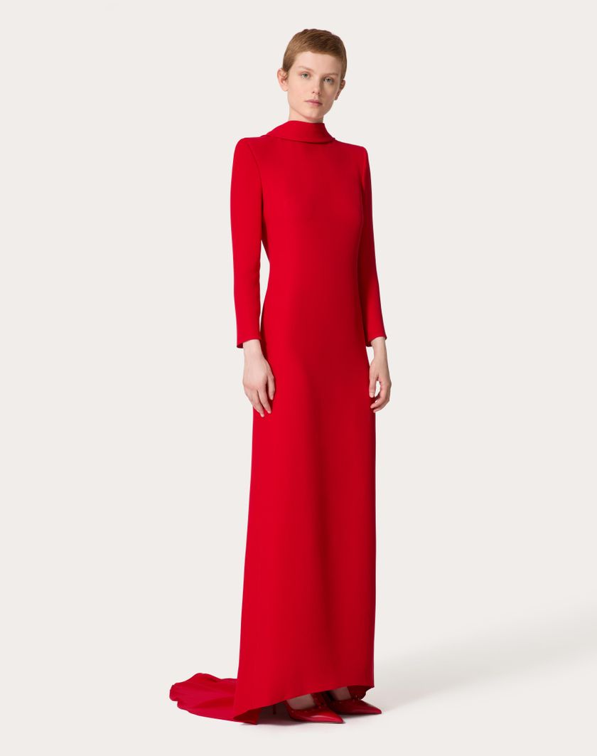 Valentino Handbags Gown In Cady Couture per Donna in Rosso | Valentino IT Sconto