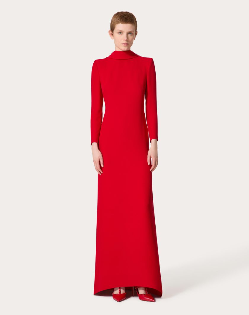 Valentino Handbags Gown In Cady Couture per Donna in Rosso | Valentino IT Sconto