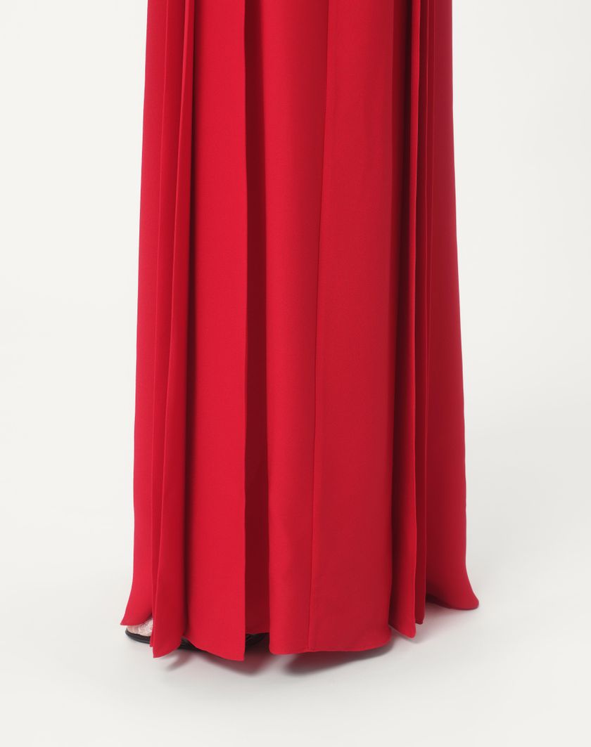 Valentino Handbags Abito Lungo In Georgette per Donna in Rosso | Valentino IT In Vendita