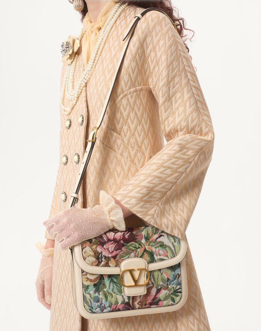 Valentino Handbags Cappotto In Lurex Jacquard Toute La V per Donna in Betulla/oro | Valentino IT Hotsell