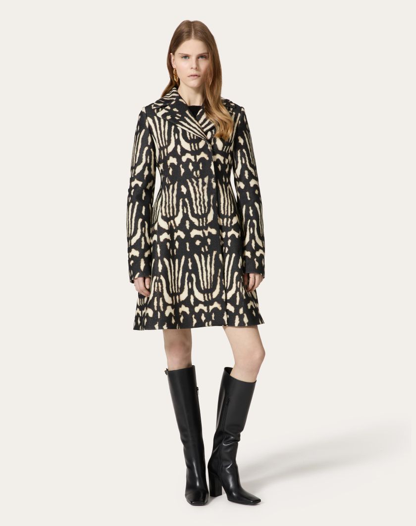 Valentino Handbags Cappotto In Valentino Wildprint 98 per Donna in Nero | Valentino IT In Saldo