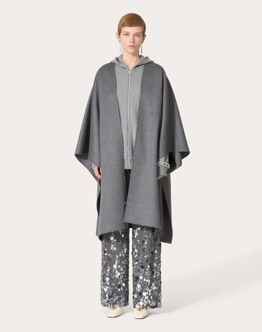 Valentino Handbags Cappa In Compact Drap per Donna in Grigio Scuro | Valentino IT 2025