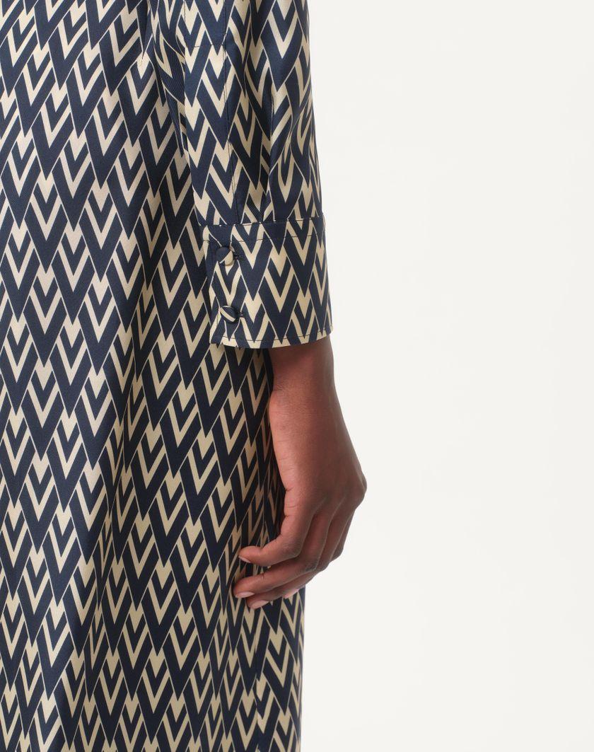 Valentino Handbags Camicia In Twill Toute La V per Donna in Nero/avorio | Valentino IT Vendita
