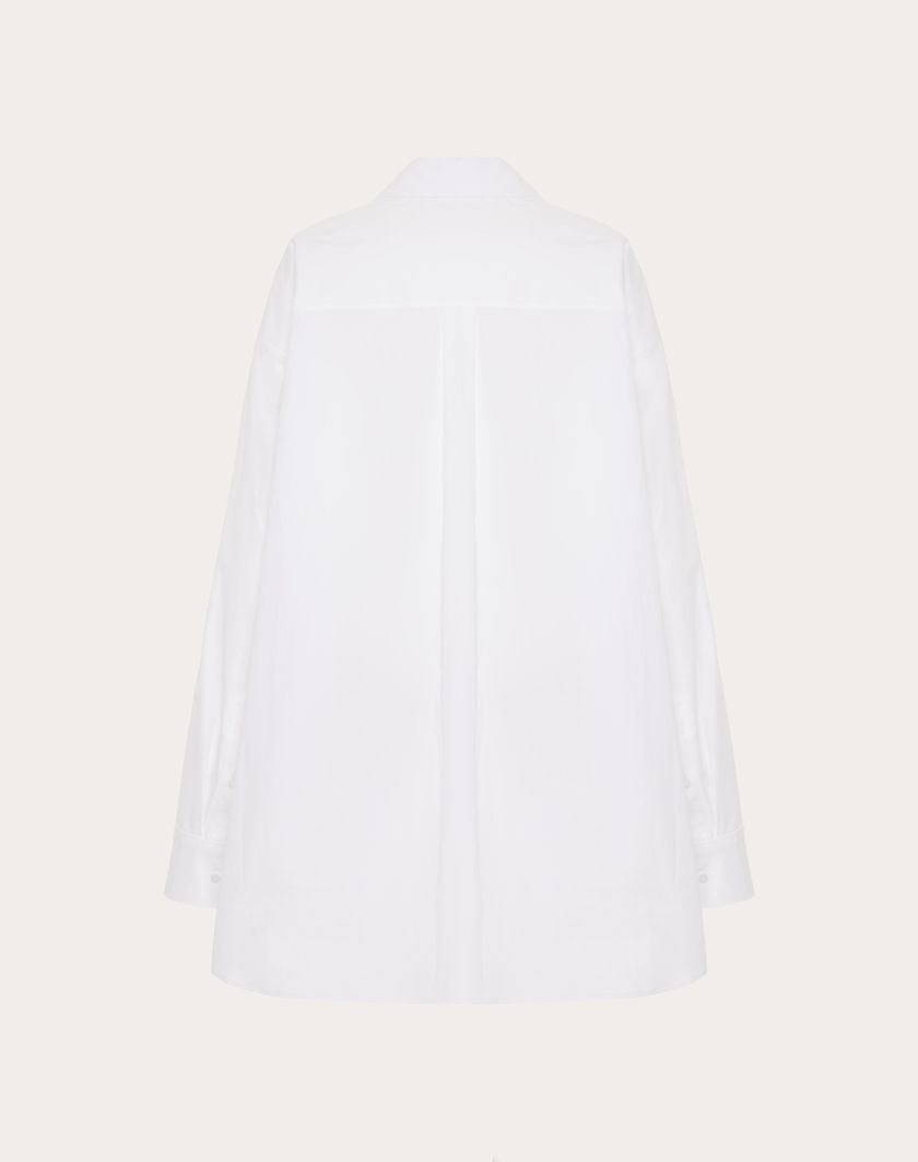 Valentino Handbags Camicia In Cotton Popeline per Donna in Bianco Ottico | Valentino IT Offerta temporanea