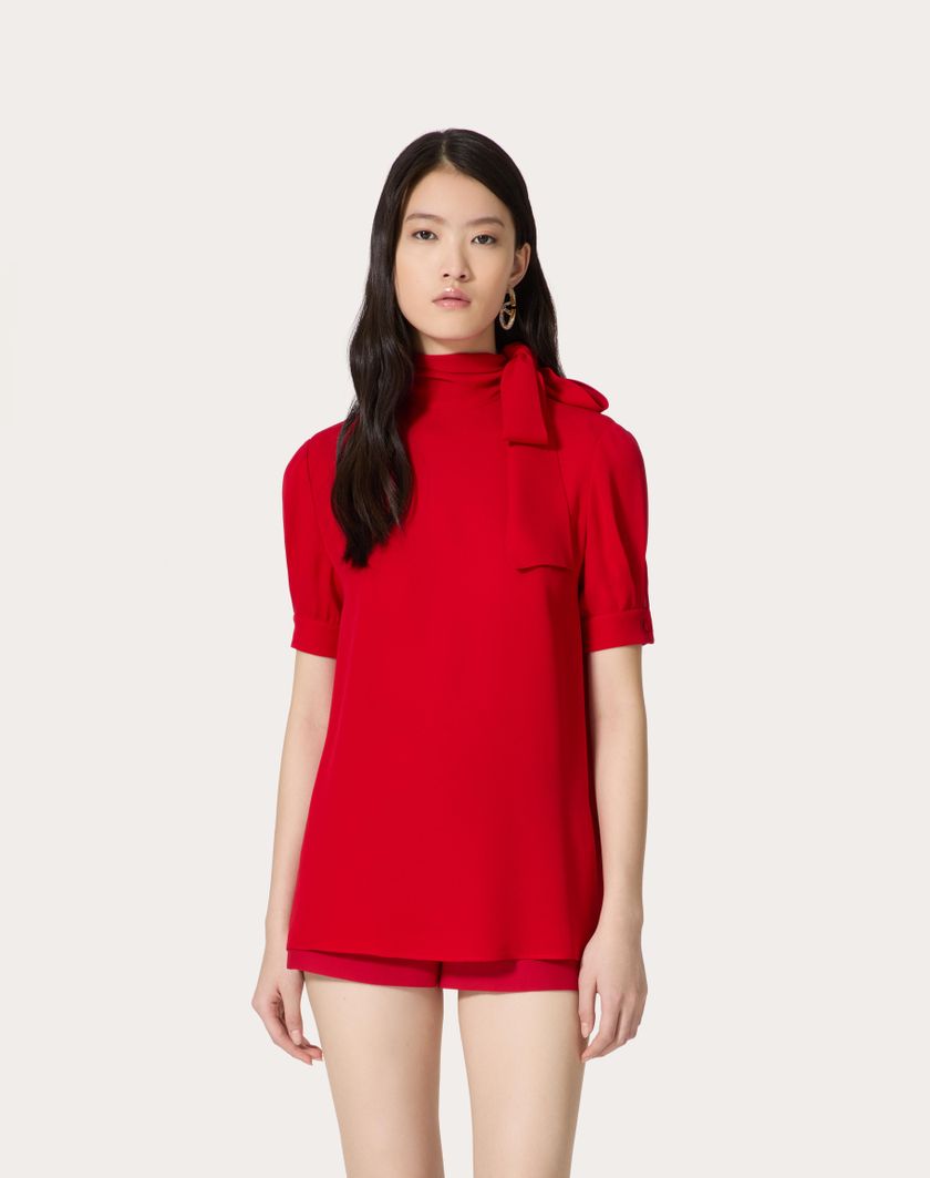 Valentino Handbags Top In Georgette per Donna in Avorio | Valentino IT Super Saving Price