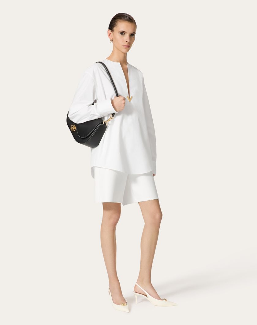 Valentino Handbags Top In Cotton Popeline per Donna in Bianco | Valentino IT Rilascio limitato