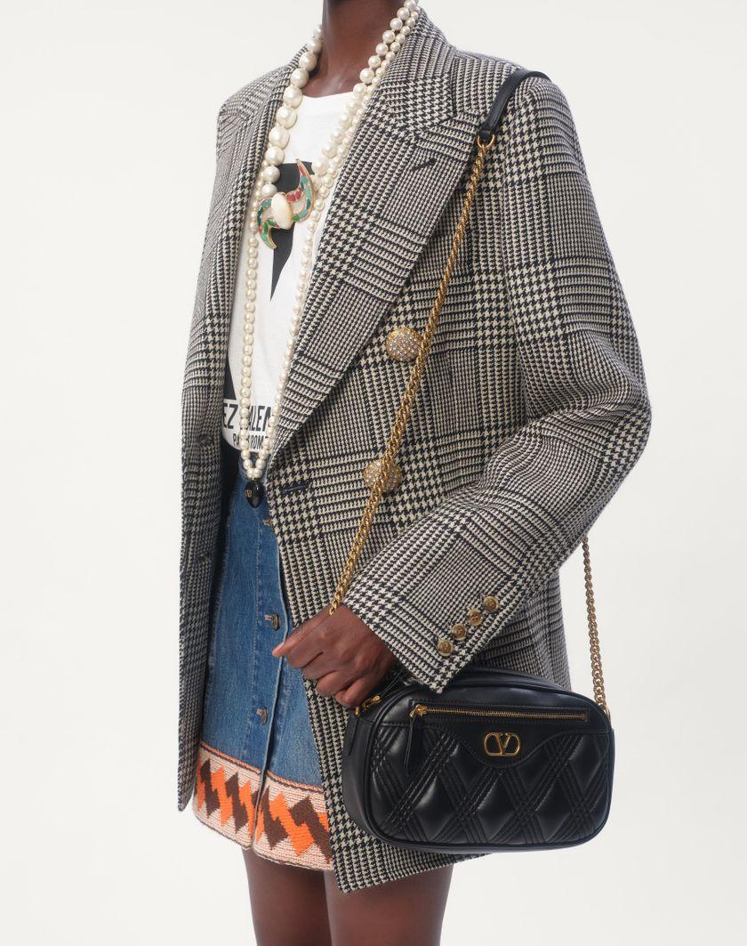 Valentino Handbags Blazer In Pied De Poule Wool per Donna in Avorio/nero | Valentino IT Enormi sconti