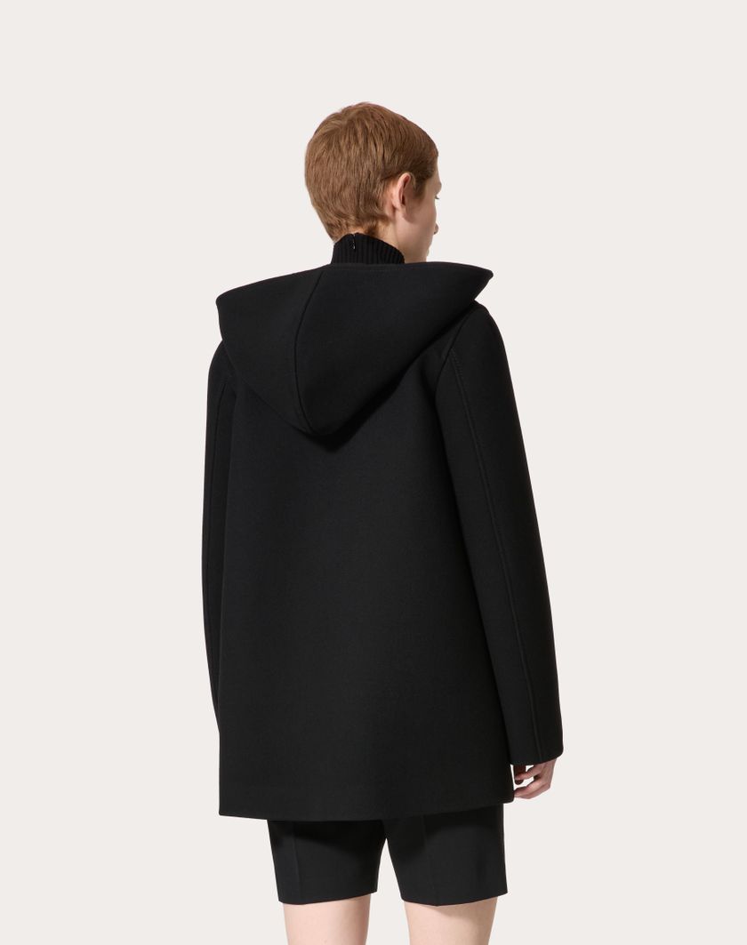 Valentino Handbags Caban In Compact Coat Ricamato per Donna in Nero | Valentino IT 50% di sconto con spedizione gratuita