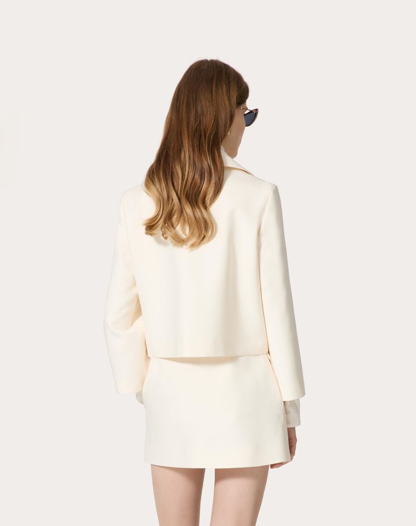 Valentino Handbags Giacca In Crepe Couture per Donna in Avorio | Valentino IT Duty-free