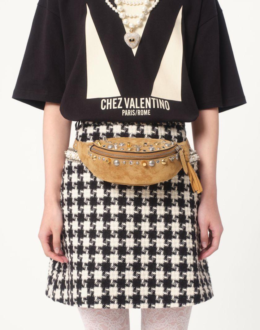 Valentino Handbags T-shirt In Jersey Cotton Con Stampa Chez Valentino per Donna in Avorio | Valentino IT Sconti questo mese
