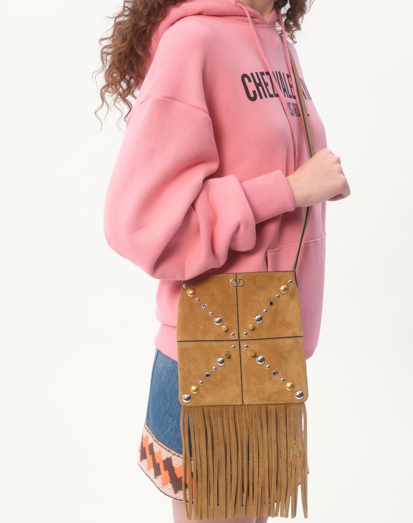 Valentino Handbags Felpa In Cotone Con Cappucco E Stampa Chez Valentino per Donna in Rosa | Valentino IT Qualità